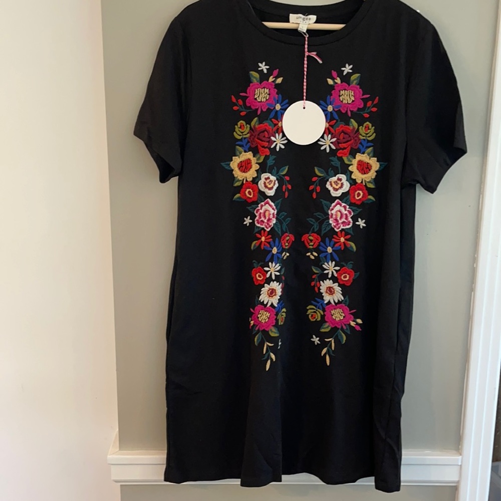 Umgee Beach Please Embroidered Cover-Up